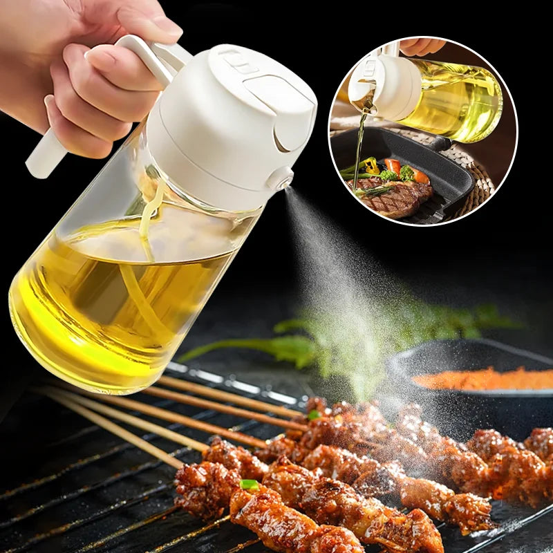 2-in-1 Oil Sprayer Bottle 500ml, for Cooking and BBQ