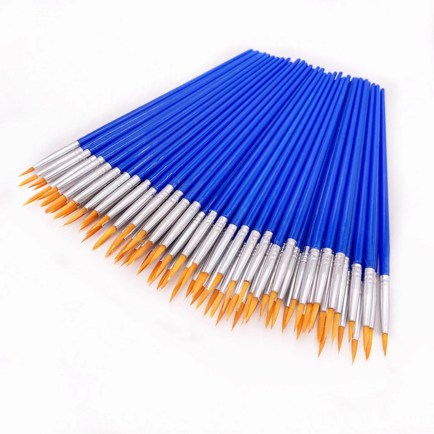 50 PCS Essential Props Flat Paint Brushes Small Brush for Painting Art Volume For Painting Detail